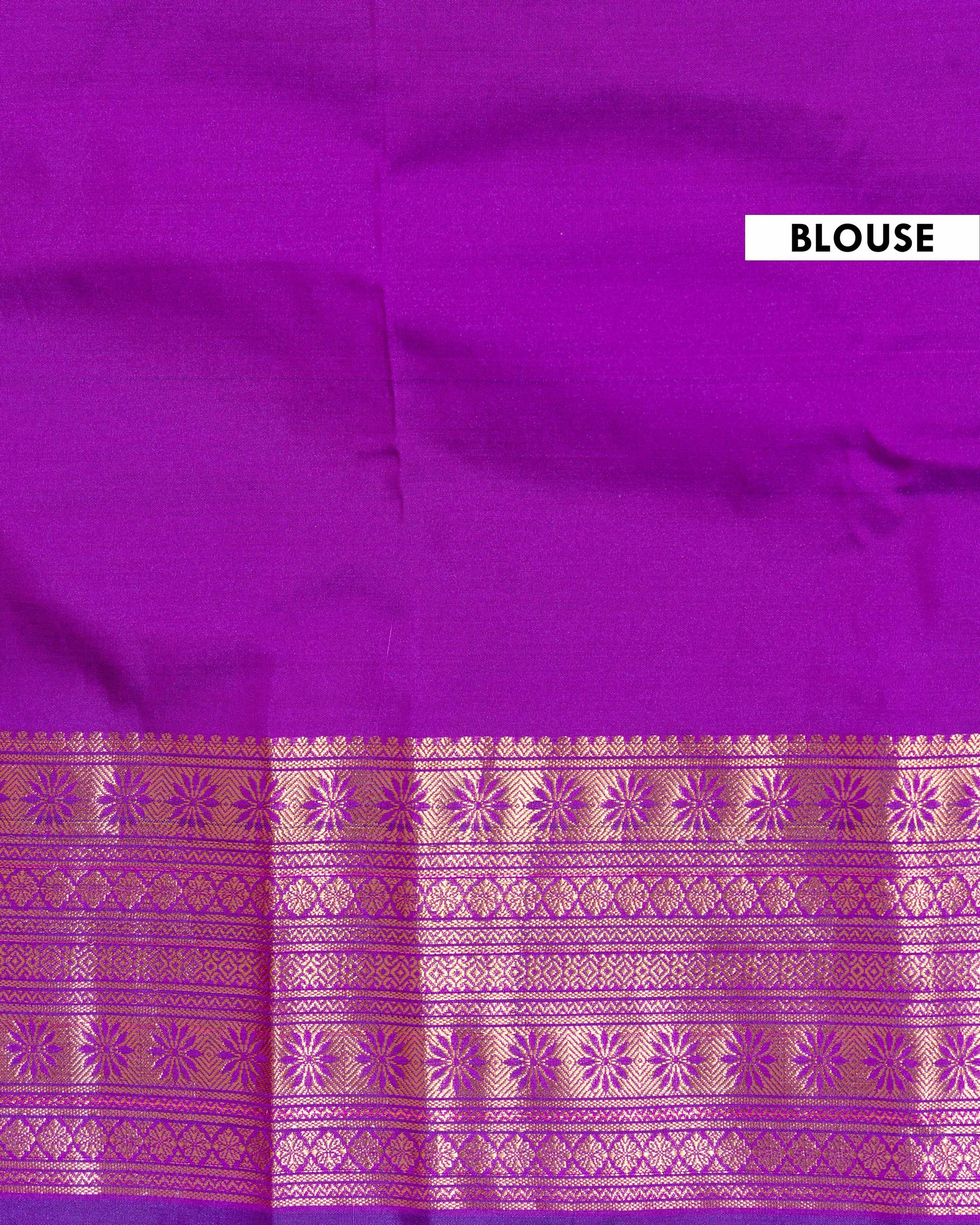 Traditional Soft Silk Saree with Ornate Woven Border and Classic Finish - Purple