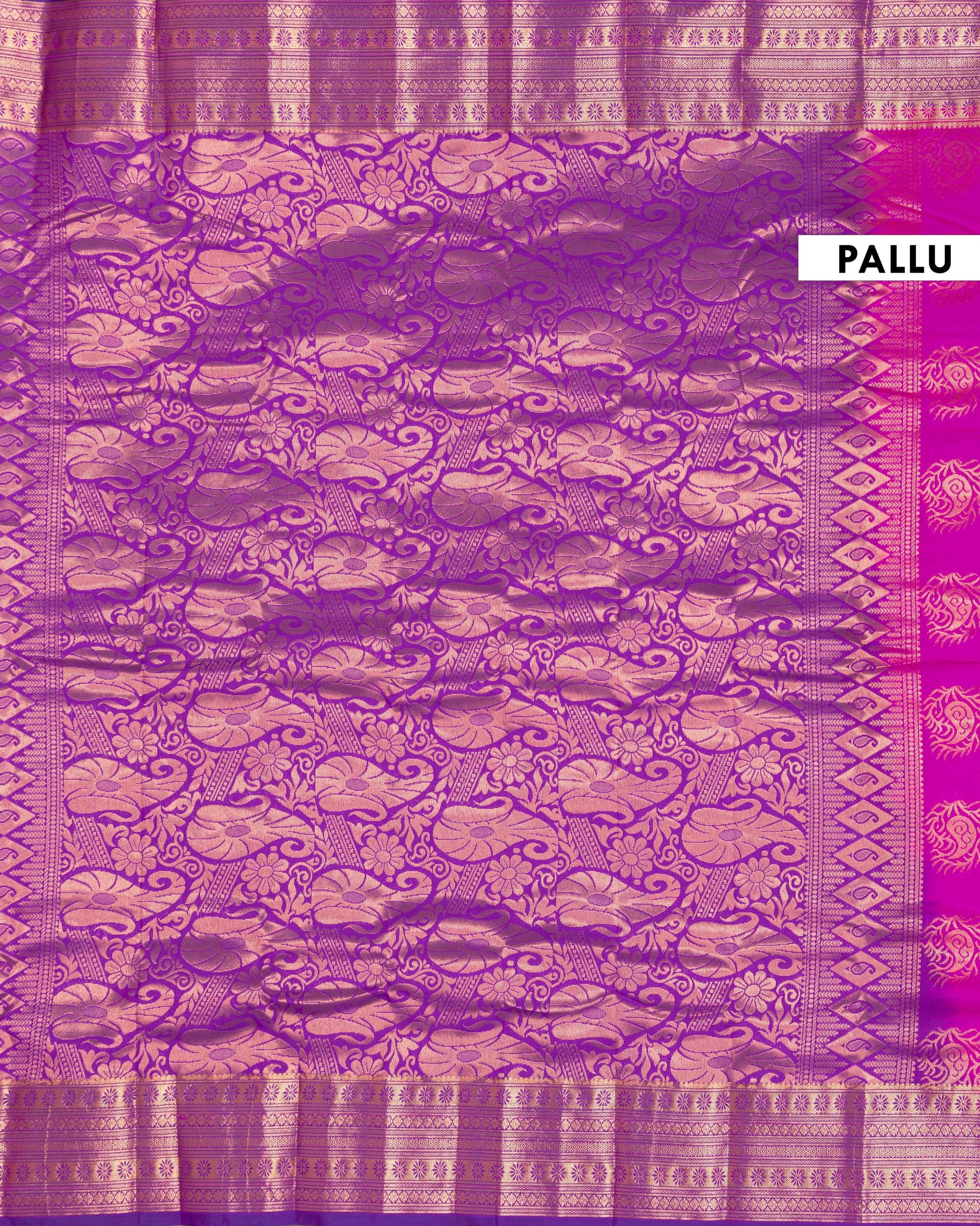 Traditional Soft Silk Saree with Ornate Woven Border and Classic Finish - Purple
