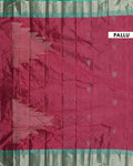 Traditional Soft Silk Saree with Woven Buttas and a Rich Zari Border - Maroon-pallu