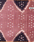 Traditional Sungudi Cotton Saree with Check Pattern and Bandhani Dots  - Onion Pink