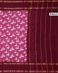 Traditional Sungudi Cotton Saree with Distinctive Animal Pattern and Embellished - Pink