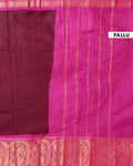 Traditional Sungudi Cotton Saree with Elegant Peacock Zari Border and Plain Body Design - Maroon