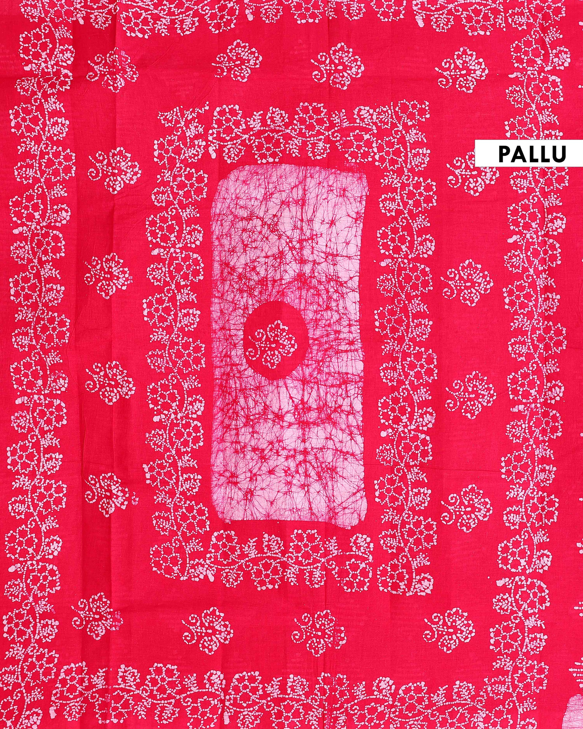 Traditional Sungudi Cotton Saree with Intricate Bandhani-Style Prints  - Red
