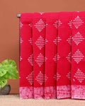 Traditional Sungudi Cotton Saree with Intricate Bandhani-Style Prints  - Red