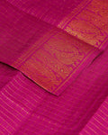 Traditional Sungudi Cotton Saree with Rich Peacock Zari Border and Classic Checked Pattern - Purple