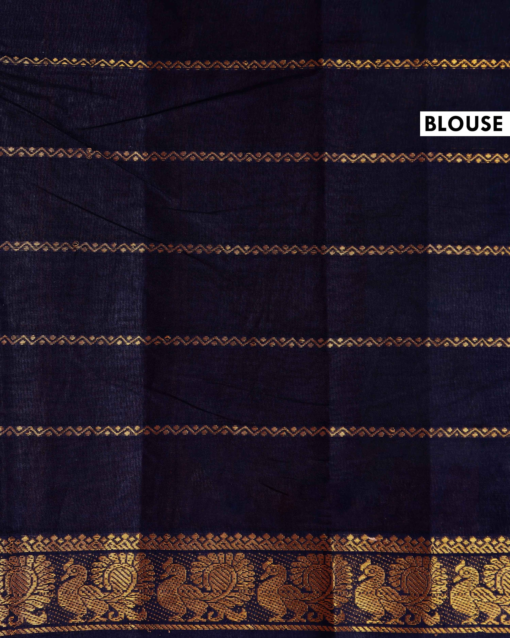 Traditional Sungudi Cotton Saree with Striped Body and Rich Zari Border  - Teal