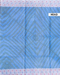 Traditional Voile Cotton Saree with All-Over Buti Motifs and Intricate Geometric Pallu- Blue 