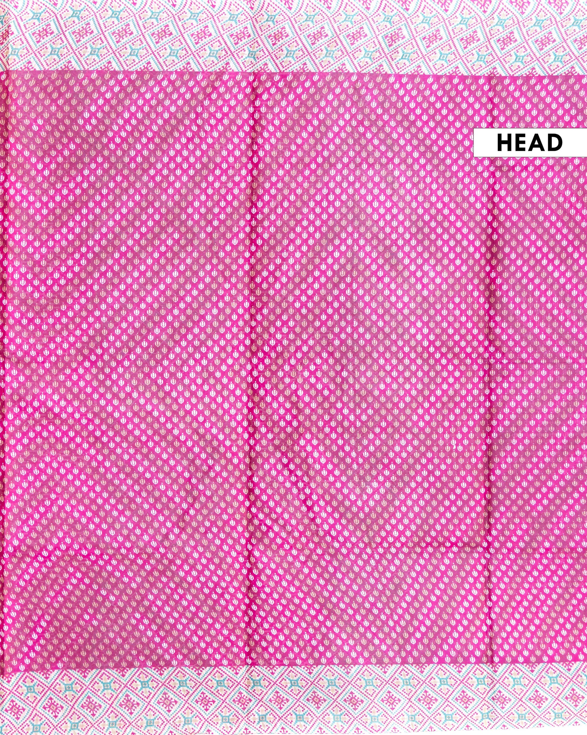 Traditional Voile Cotton Saree with Butti and Bandhani Inspired Border - Purple