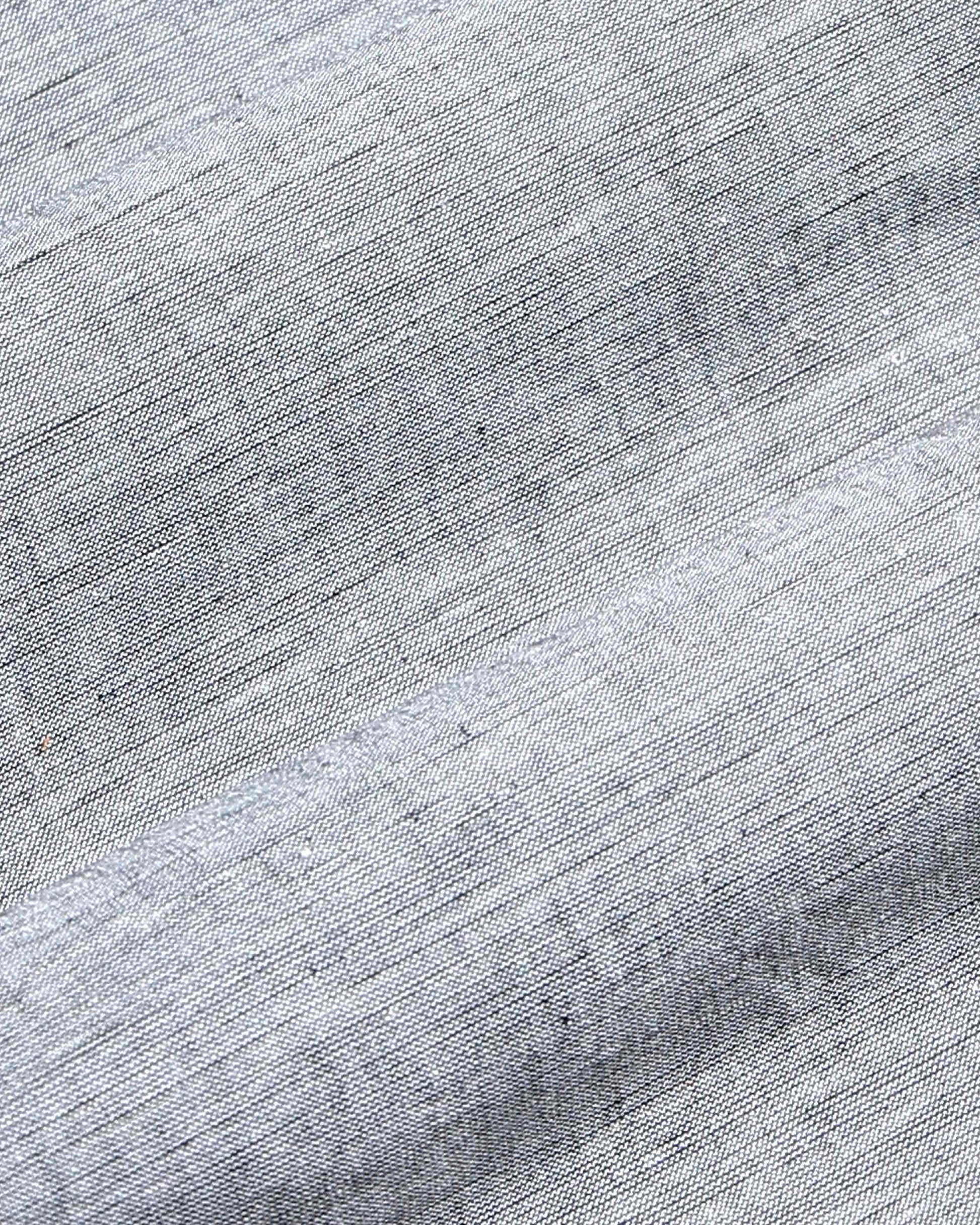 Traditional Women Cotton 1 Meter Blouse Material with Traditional Woven Zari Border - Grey