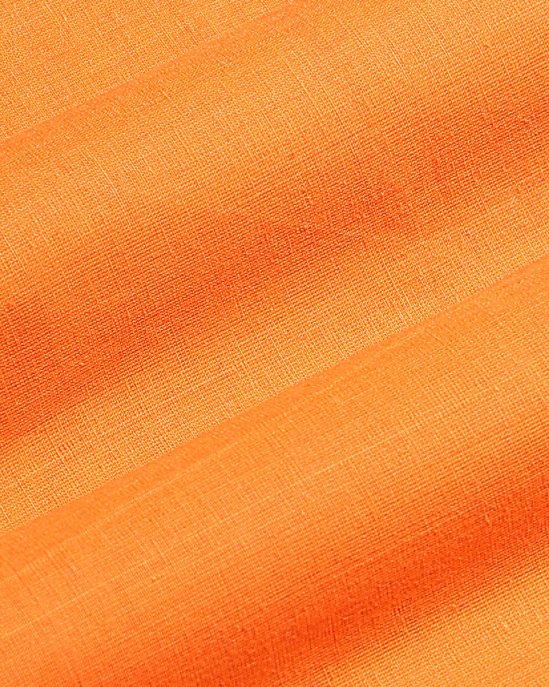 Traditional Women Cotton 1 Meter Blouse Material with Traditional Woven Zari Border - Orange