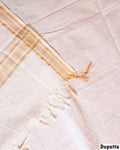 Traditional Women’s Unstitched Salwar Material Set with Dupatta 2.25Mtr  – Cream