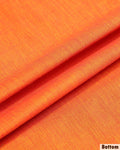 Traditional Women’s Unstitched Salwar Material Set with Solid Bottom 2 Mtr  - Orange