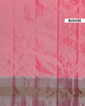 Traditional Zari Woven Soft Silk Saree with Striped Border - Pink