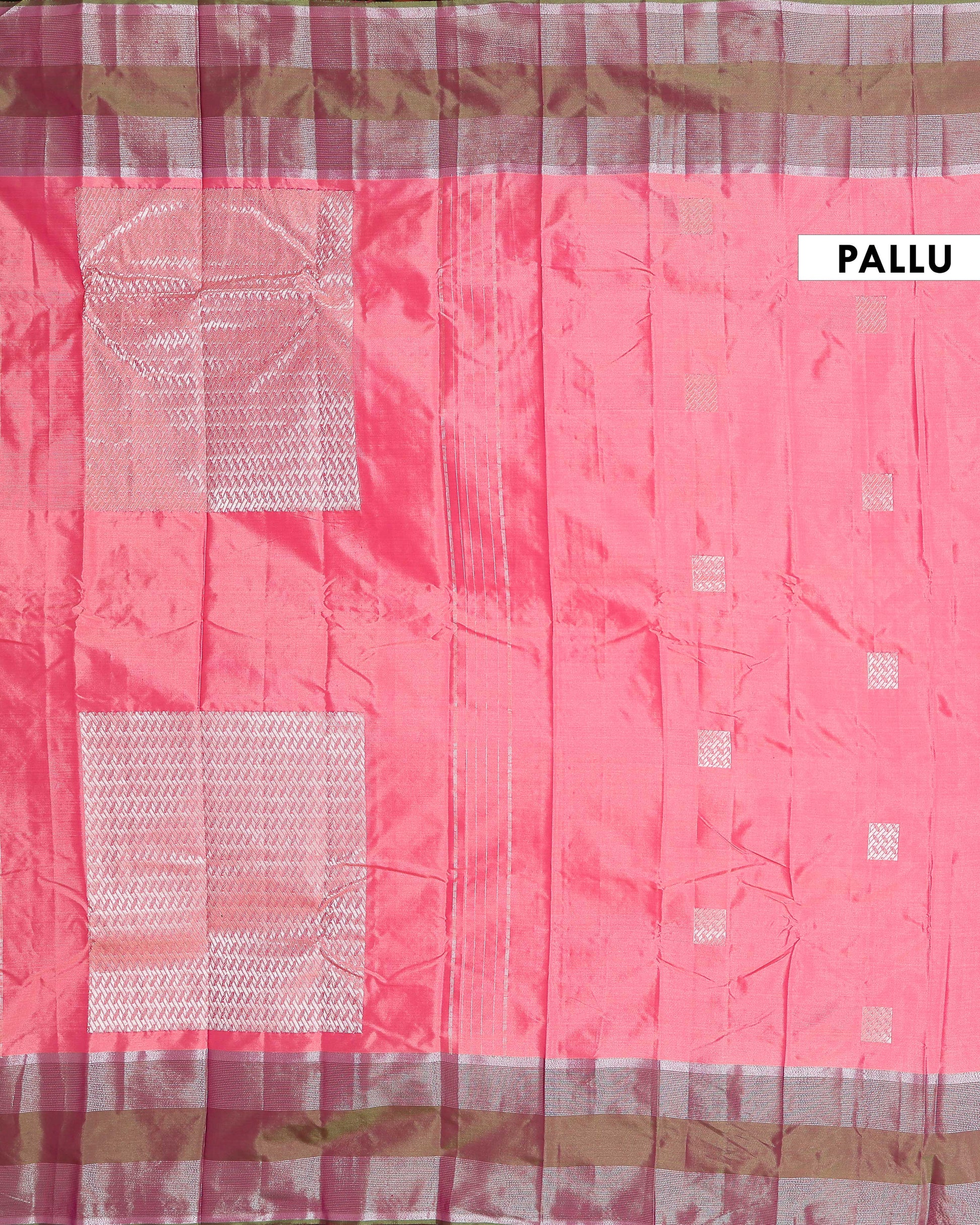 Traditional Zari Woven Soft Silk Saree with Striped Border - Pink