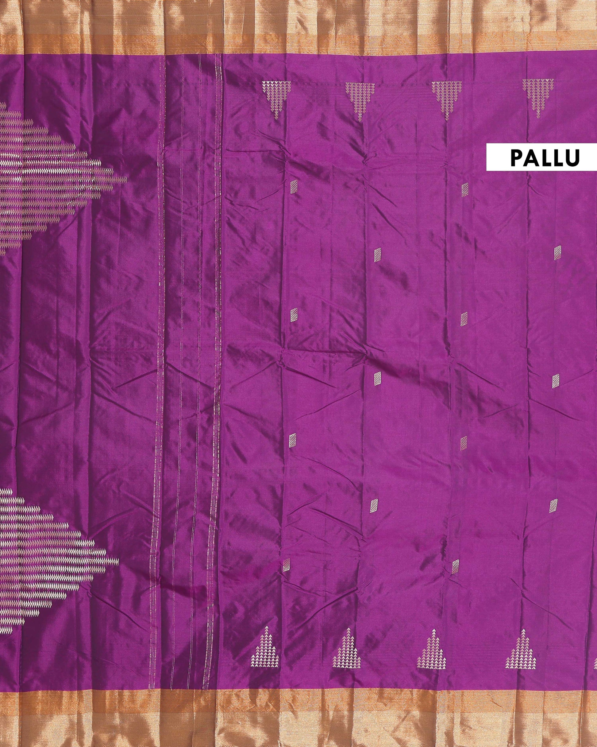 Traditional Zari Woven Soft Silk Saree with Striped Border - Purple