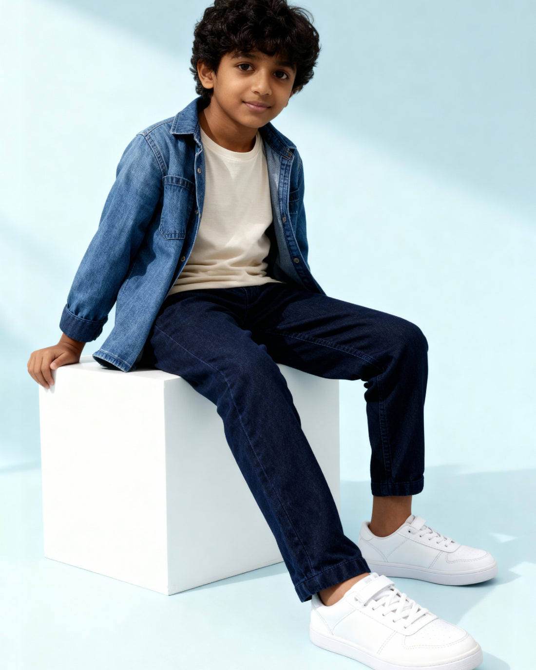 Trendy Boys Denim Jeans Style and Comfortable Fit - Navy Blue