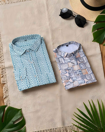 Vibrant Dad & Son Matching Shirt Duo – Casual Wear