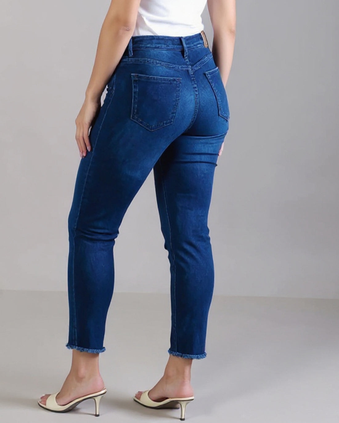 Women's Stretchable High-Waist Denim Jeans - Blue
