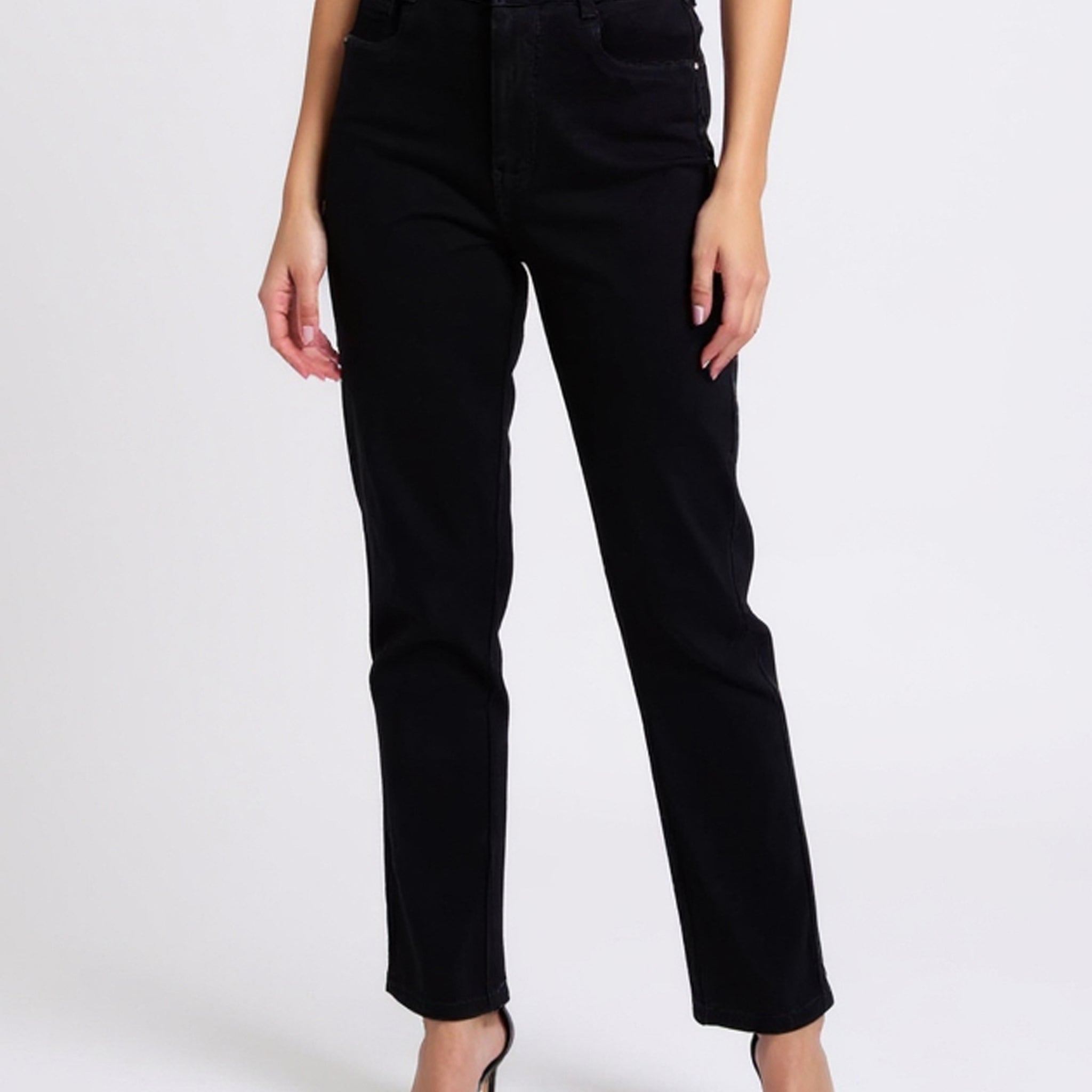 Women's Classic Fit Straight Leg Jeans - Black