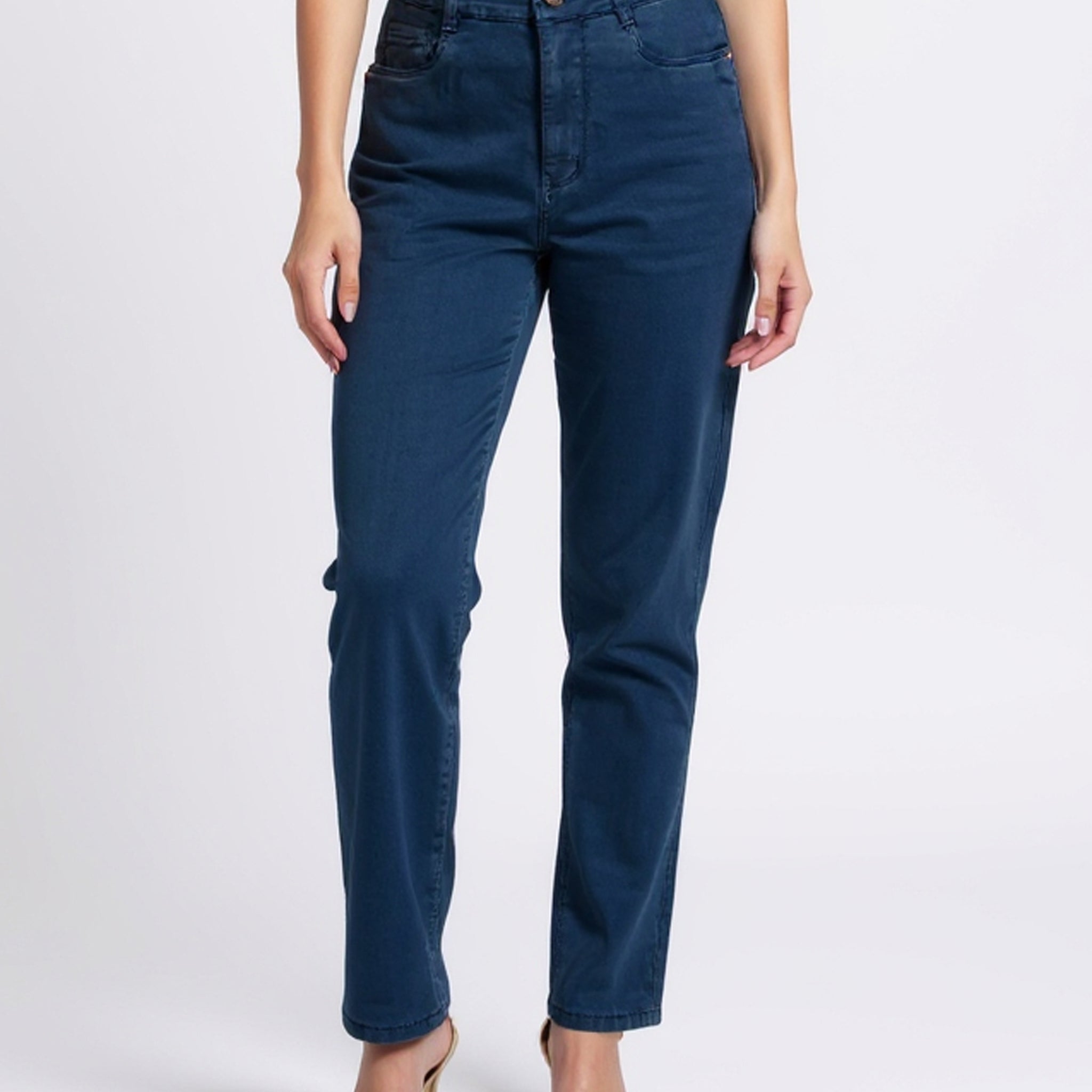 Women's Straight Leg Jeans - Blue