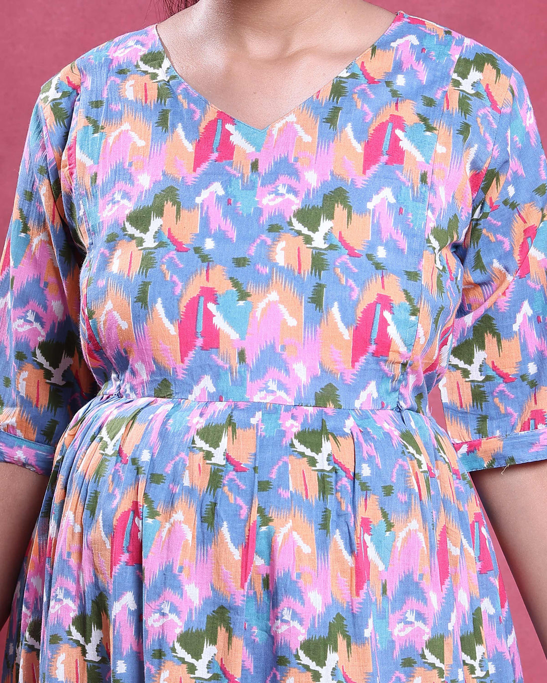 Women's Abstract Maternity Dress Multi | Jeyachandran Women's Abstract Maternity Dress Multi | Jeyachandran