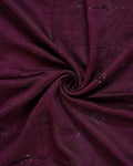 Women’s Dupatta with Delicate Floral Embellished Butta Design - Close Up
