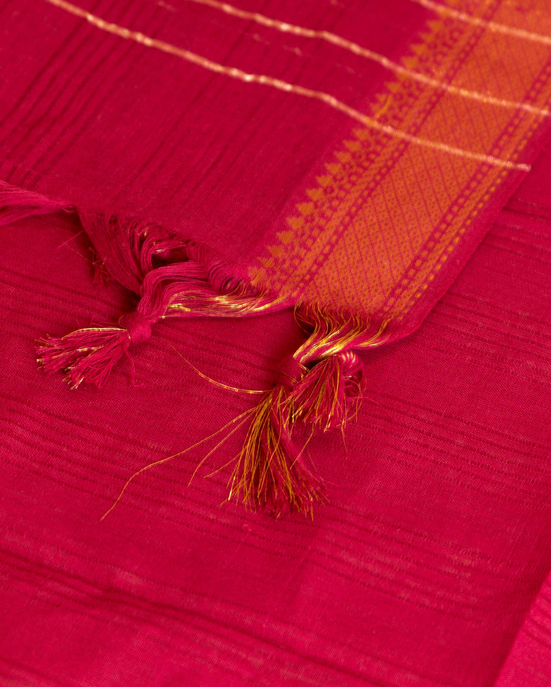 Women's Elegant Handloom Cotton Salwar Material with Intricate Zari Border - Orange