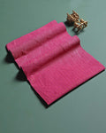 Women's Elegant Sungudi Cotton 1 Meter Blouse Material with Zari Accents - Pink