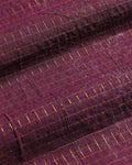 Women's Elegant Sungudi Cotton 1 Meter Blouse Material with Zari Accents - Purple