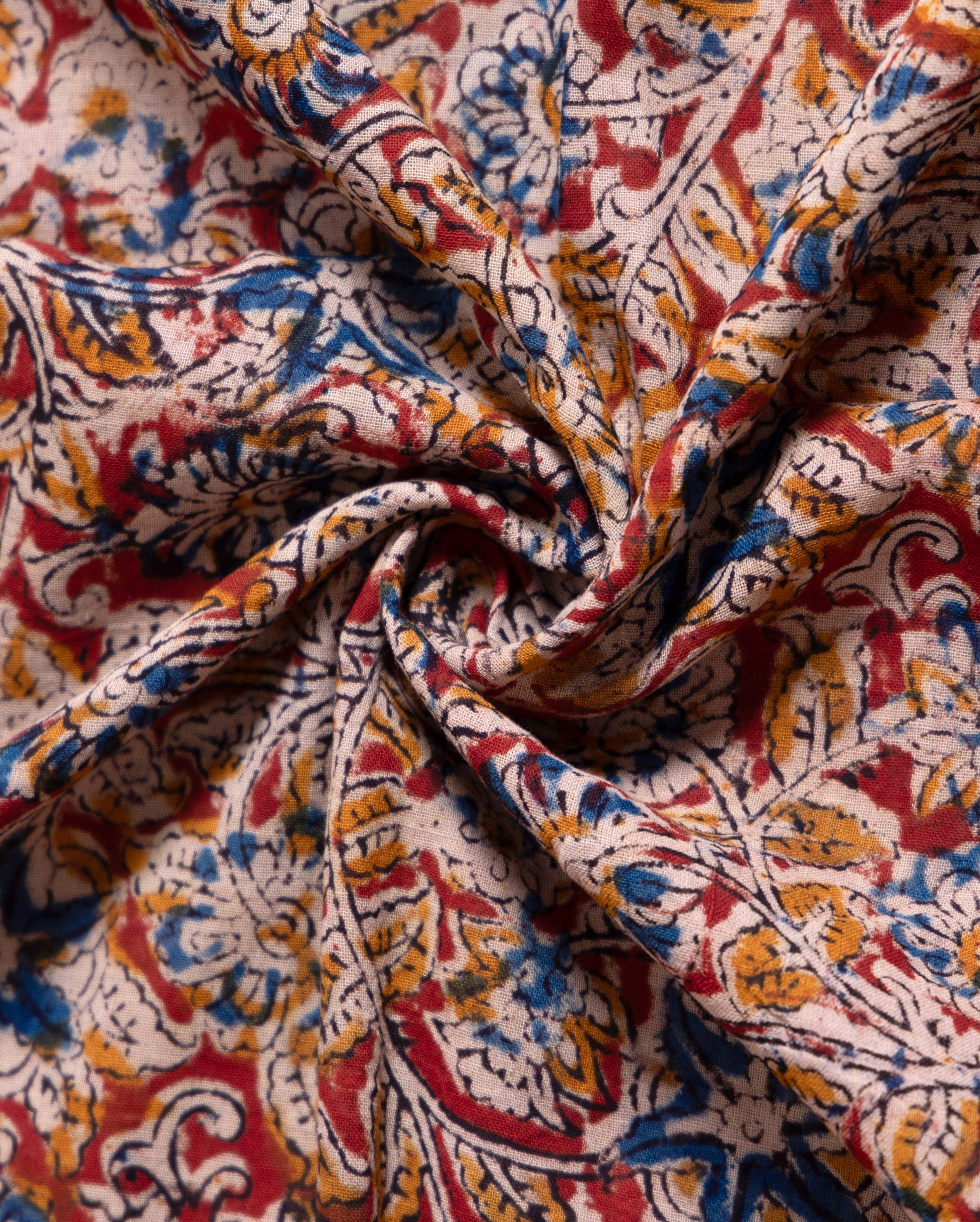 Women's Ethnic Handcrafted Block Print Cotton Dupatta with Intricate Floral and Geometric Motifs - Multi 