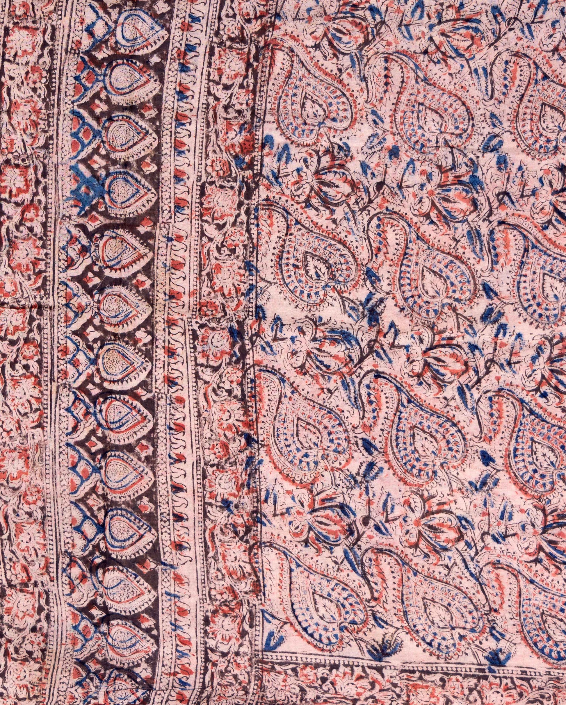 Women's Floral and Paisley Patterned Dupatta with Intricate Borders - Multi