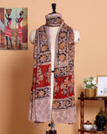 Women's Hand Block Kalamkari Printed and Floral Motif Cotton Dupatta - Multi