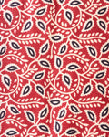 Women's Hand Block Printed Unstitched Blouse Material - Red
