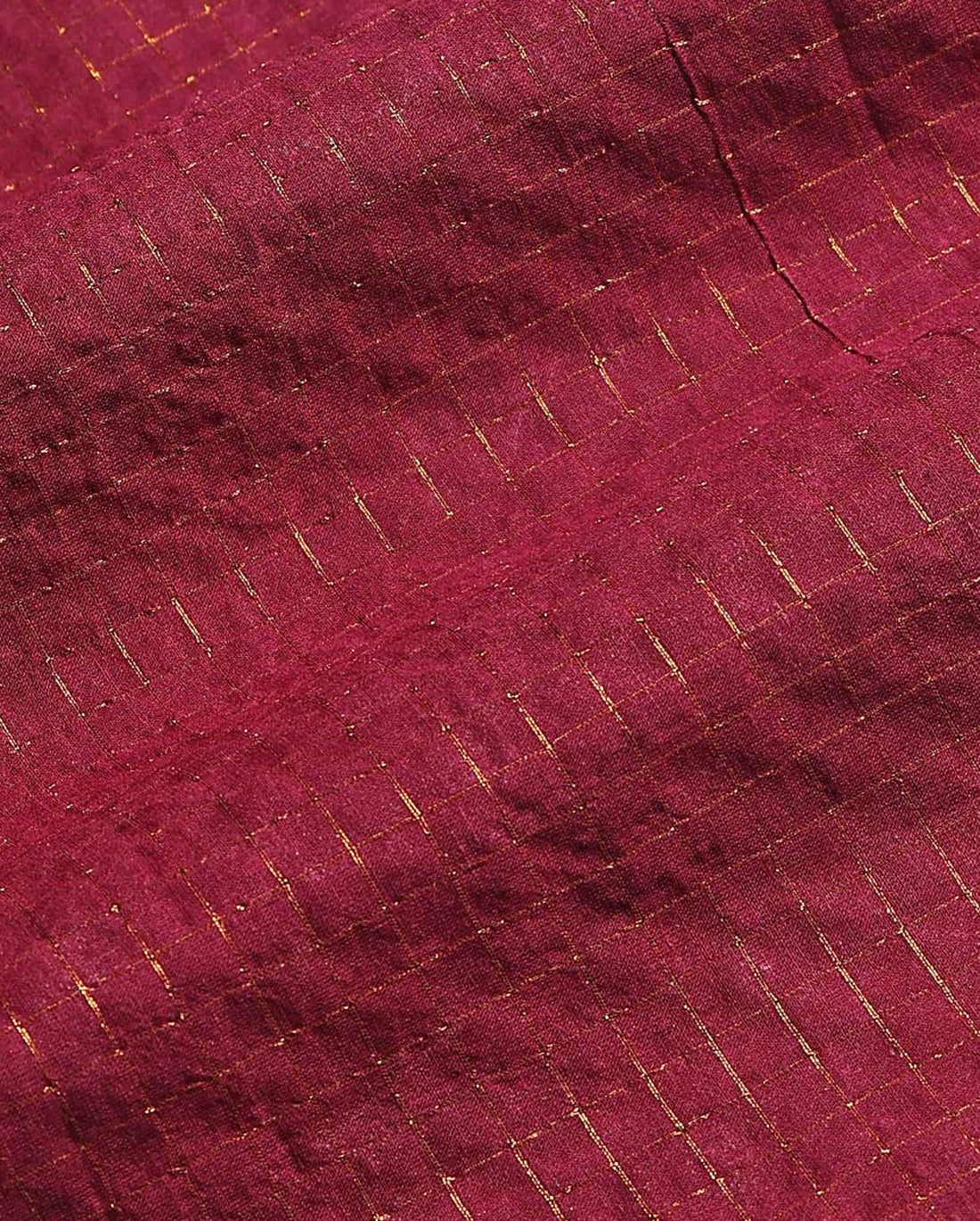 Women's Handloom Sungudi Cotton 1 Meter Blouse Material with Zari Accents - Maroon