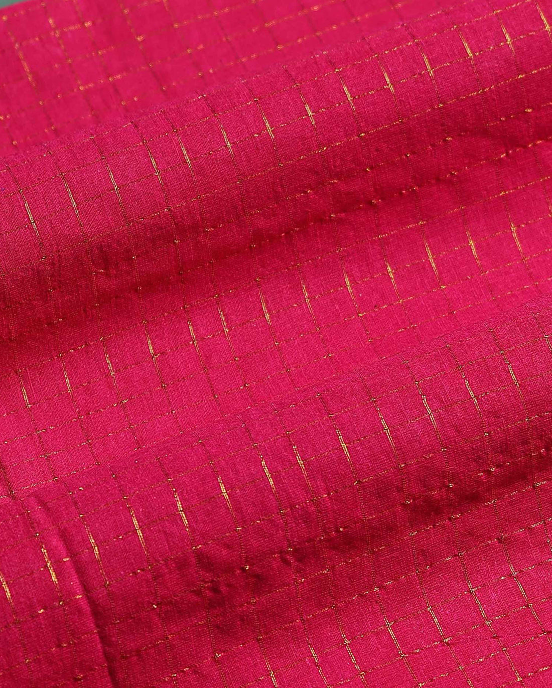 Women's Handloom Sungudi Cotton 1 Meter Blouse Material with Zari Accents - Pink