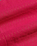 Women's Handloom Sungudi Cotton 1 Meter Blouse Material with Zari Accents - Pink