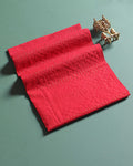 Women's Handloom Sungudi Cotton 1 Meter Blouse Material with Zari Accents - Red
