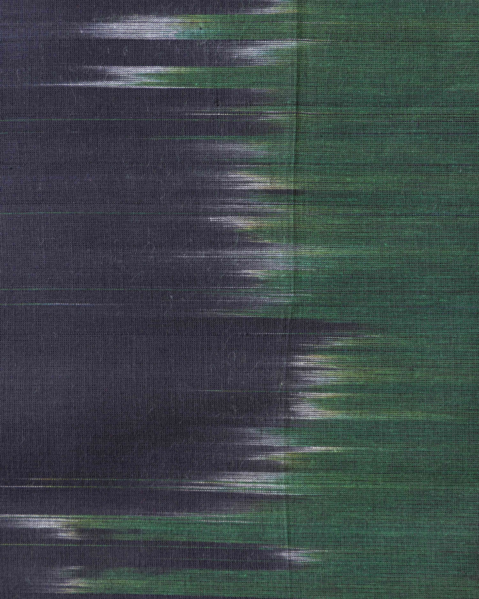 Women's Handloom Woven Ikkat Blouse Material - Green