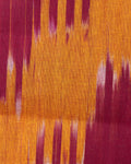 Women's Handloom Woven Ikkat Blouse Material - Orange