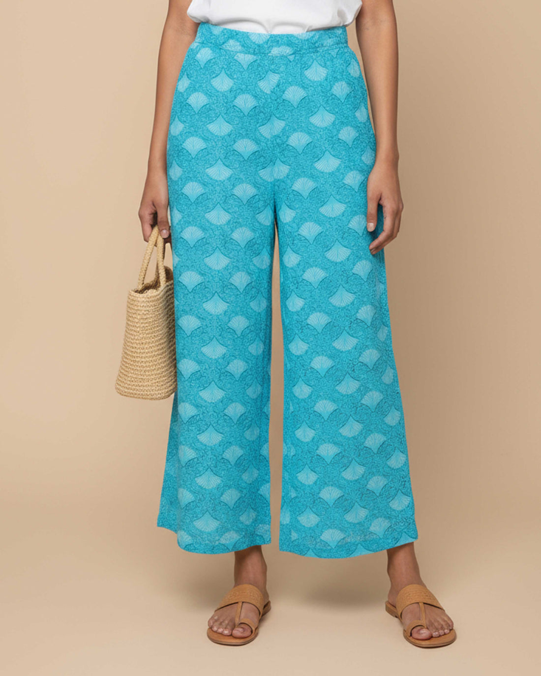 Women_s_Printed_Wide-Leg_Palazzo_Pant_with_Elasticated_Waistband_-_Blue-Front-Image