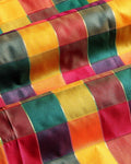 Women's Traditional Checked 1 Meter Blouse Material with Soft Finish - Multi 