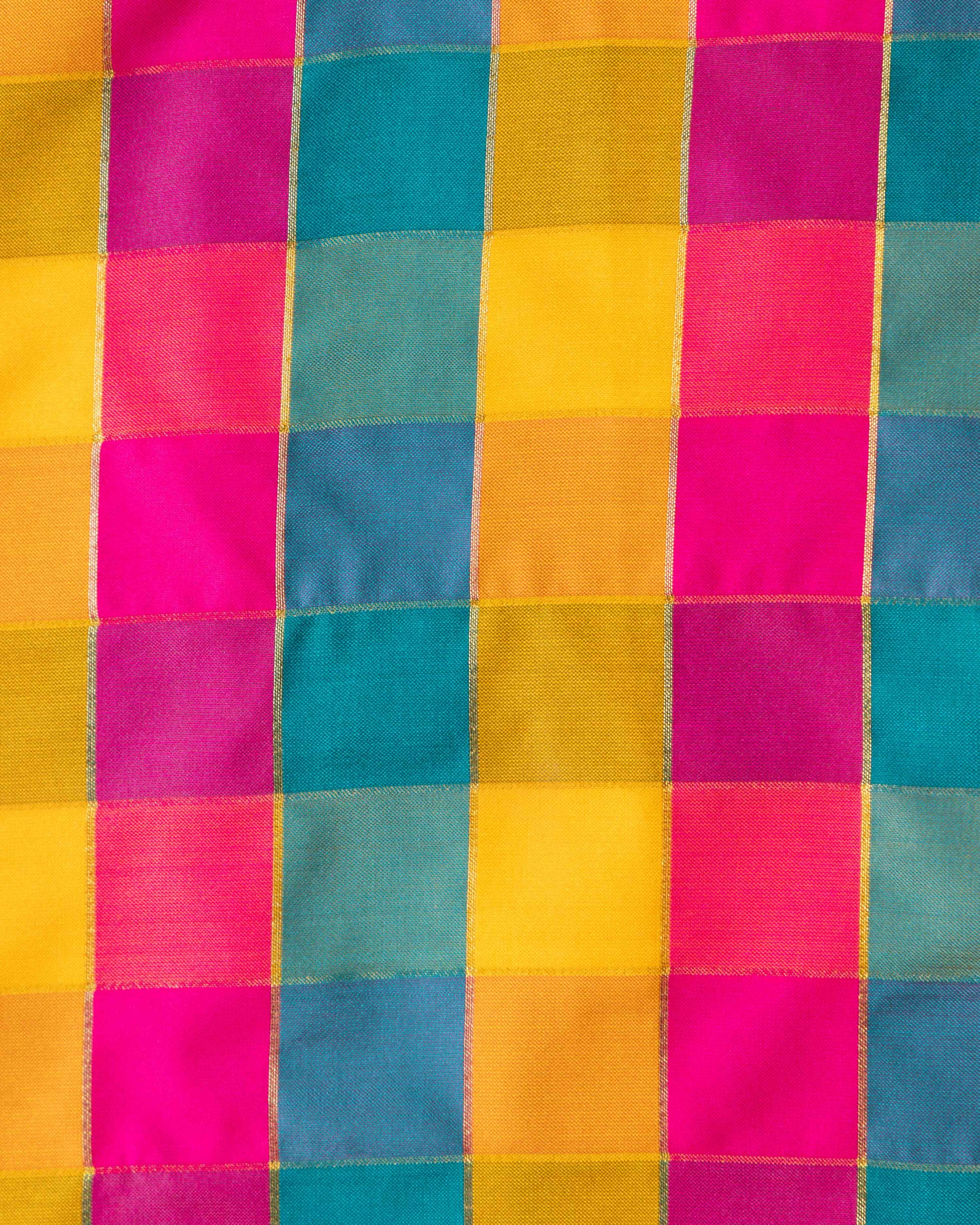 Women_s_Traditional_Checked_Blouse_Material_with_Soft_Finish_-_Multi-BLOUSE