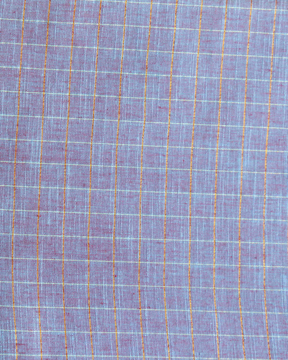 Women's Traditional Woven Checks Blouse Material - Light Blue