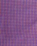 Women's Traditional Woven Checks Blouse Material - Purple