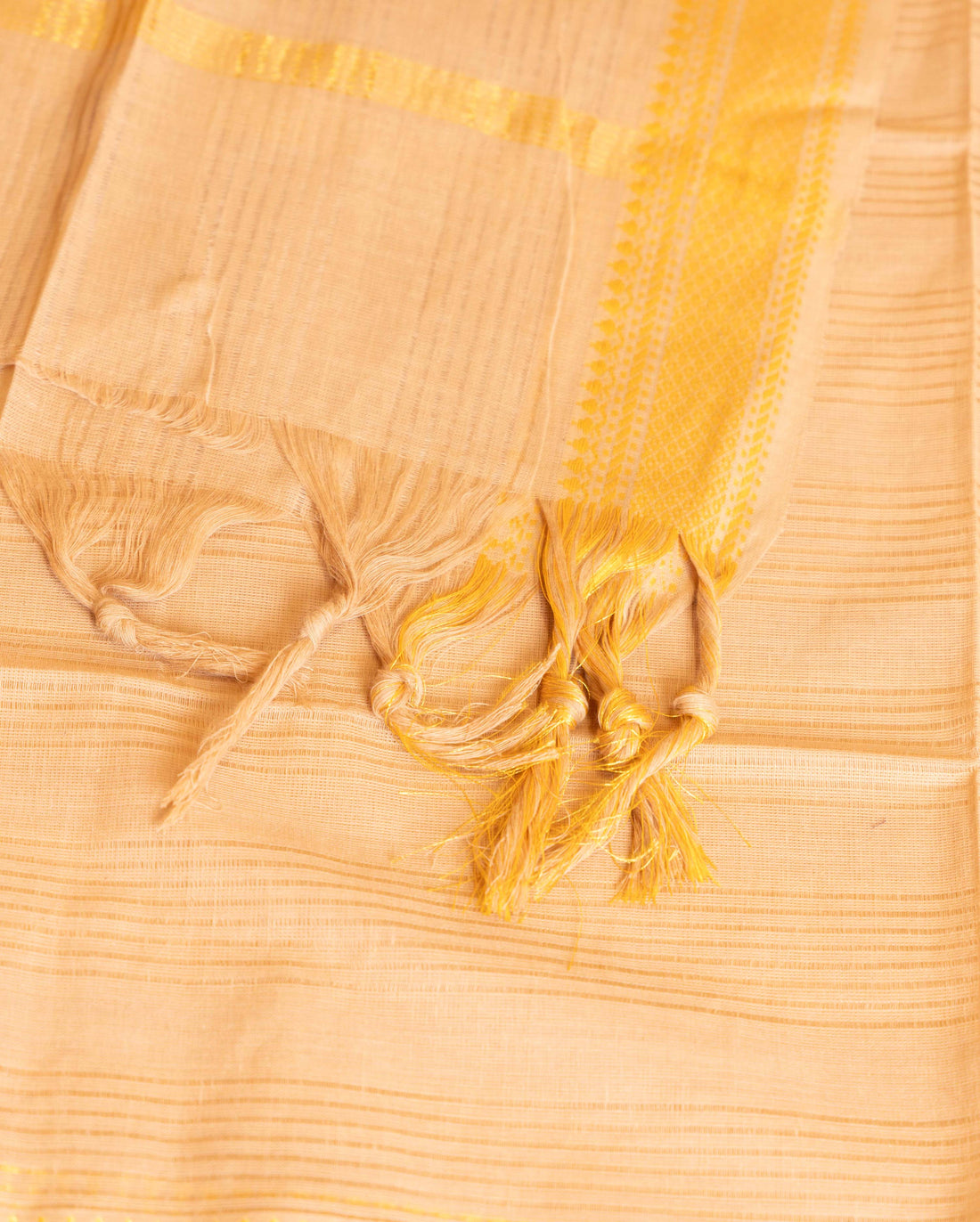 Women's Unstitched Cotton Salwar Suit Material with Woven Zari Border and Matching Dupatta - Sandal