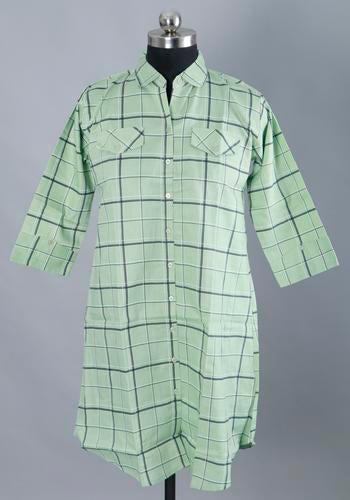 Buy Womens Green Collar Casual Shirt