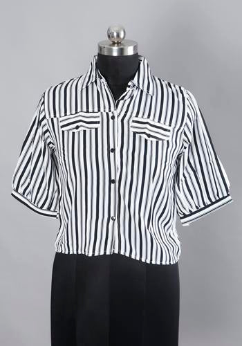 Order Womens White Collar Short Casual Shirt 
