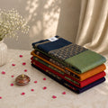 Mangalagiri Cotton Sarees With Elegant Gold Zari Borders In Vibrant Traditional Colors
