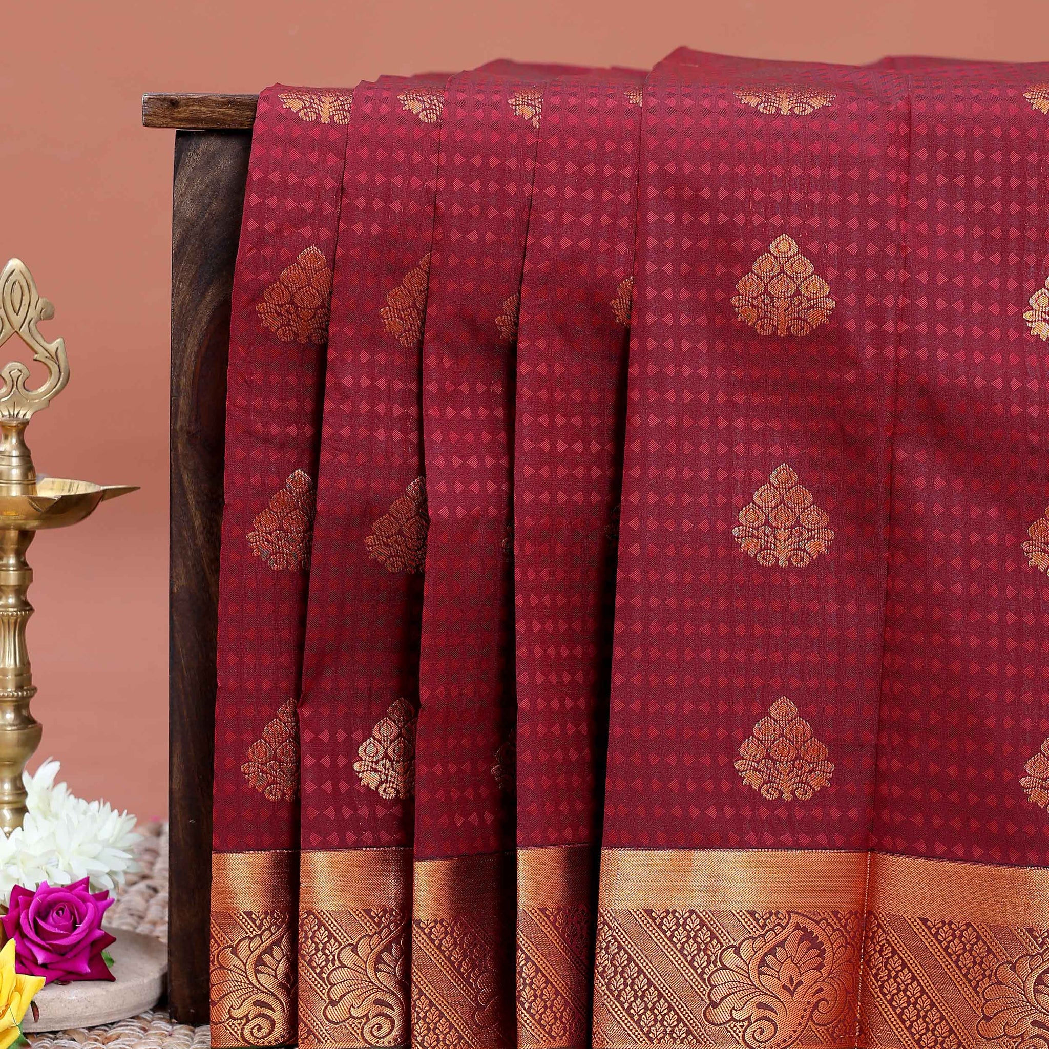 buy-1-get-2-offer-silk-saree-Maroon-one