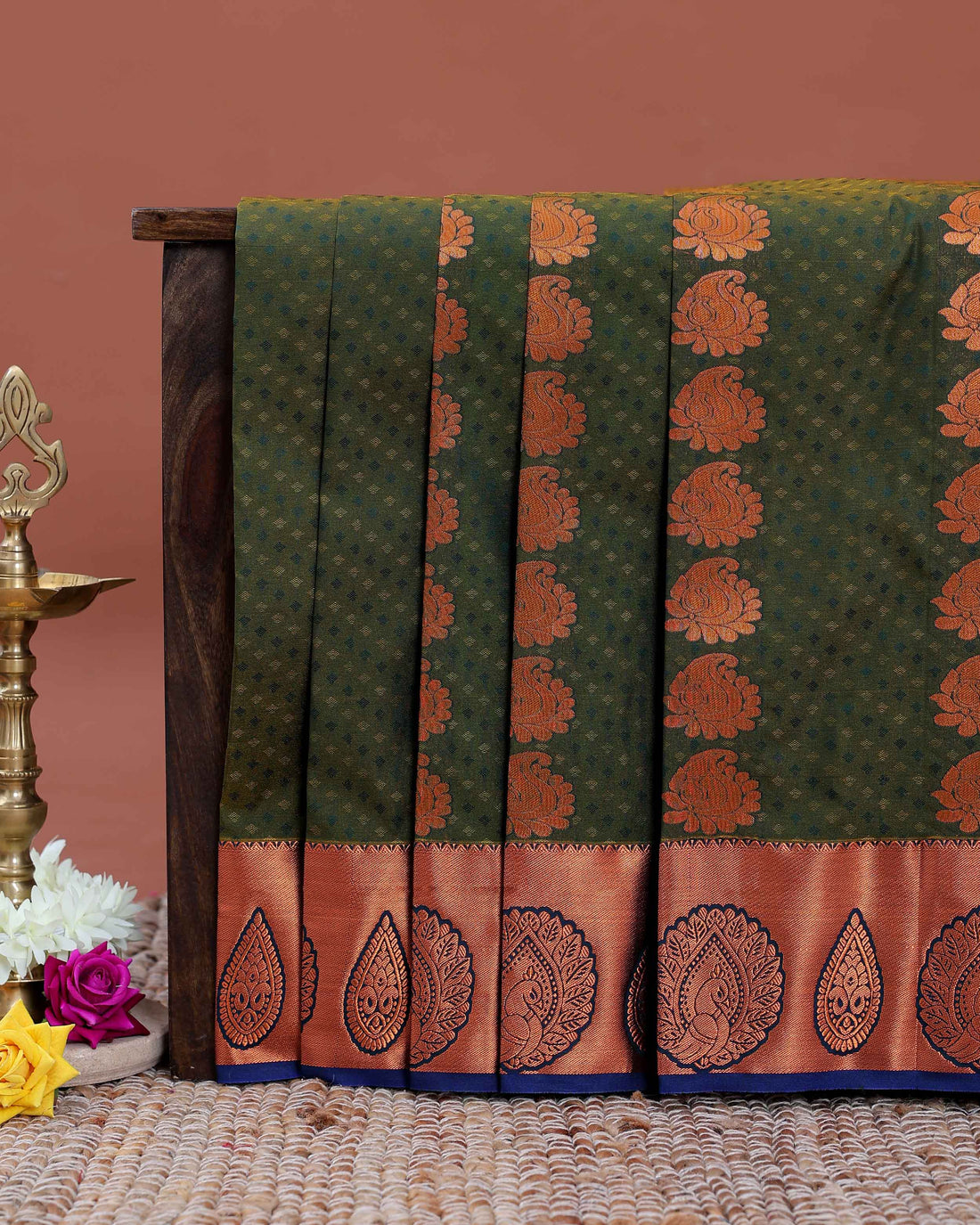 buy-1-get-2-offer-silk-saree-dark-green